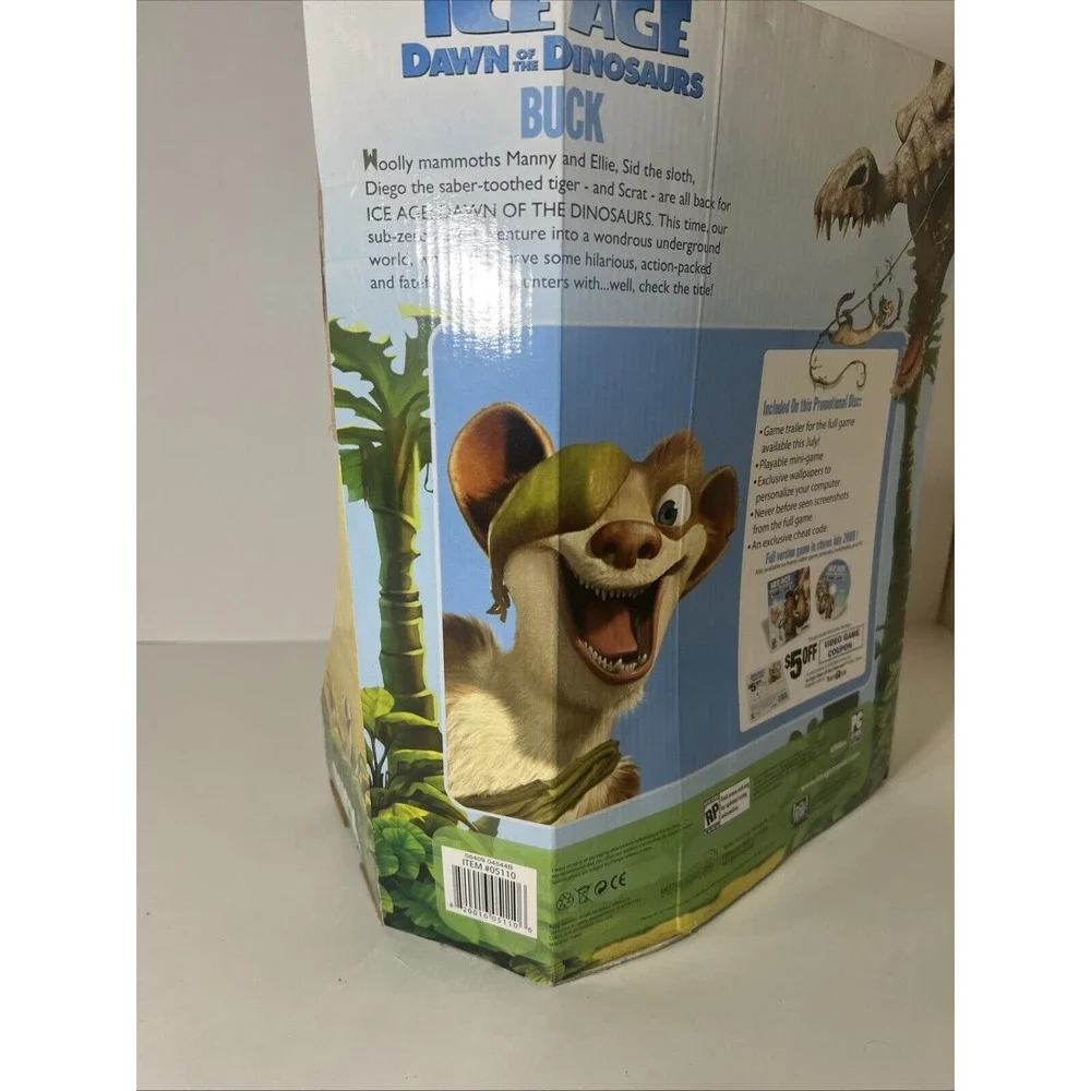 Ice Age Dawn Of The Dinosaurs. NIB Buck Plush With Video Game PCCDRom Activision